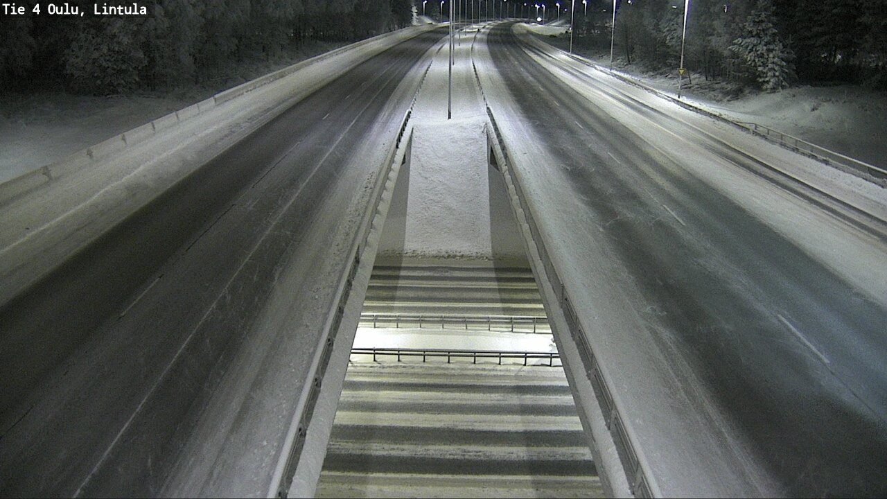 Weather Camera Image Väg 4 Uleåborg, Lintula, Oulu, Pohjois-Pohjanmaa