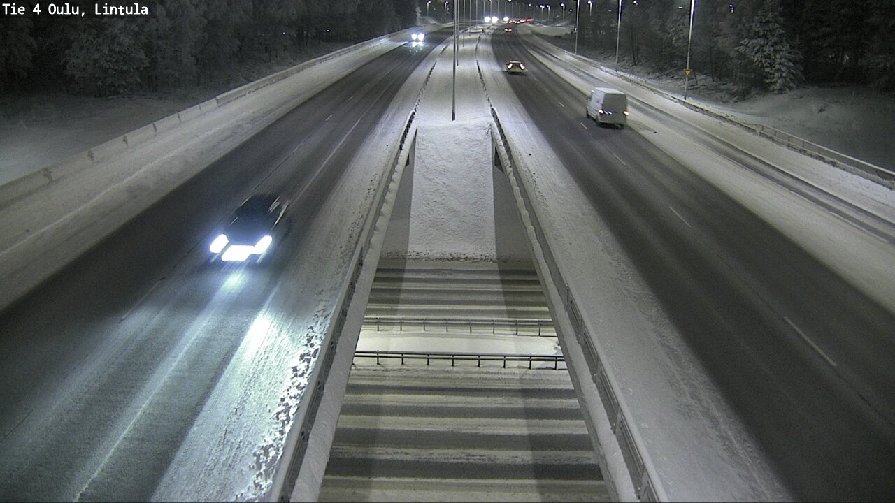 Weather Camera Image Väg 4 Uleåborg, Lintula, Oulu, Pohjois-Pohjanmaa