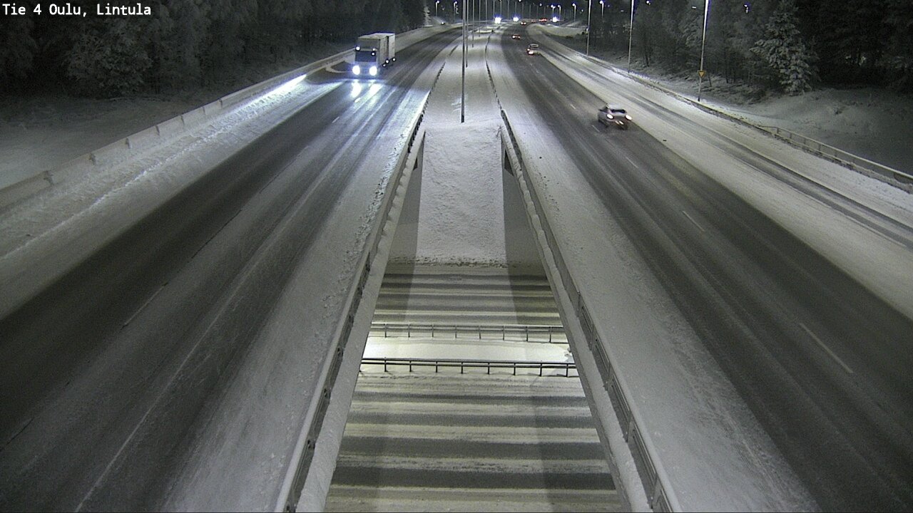 Weather Camera Image Väg 4 Uleåborg, Lintula, Oulu, Pohjois-Pohjanmaa