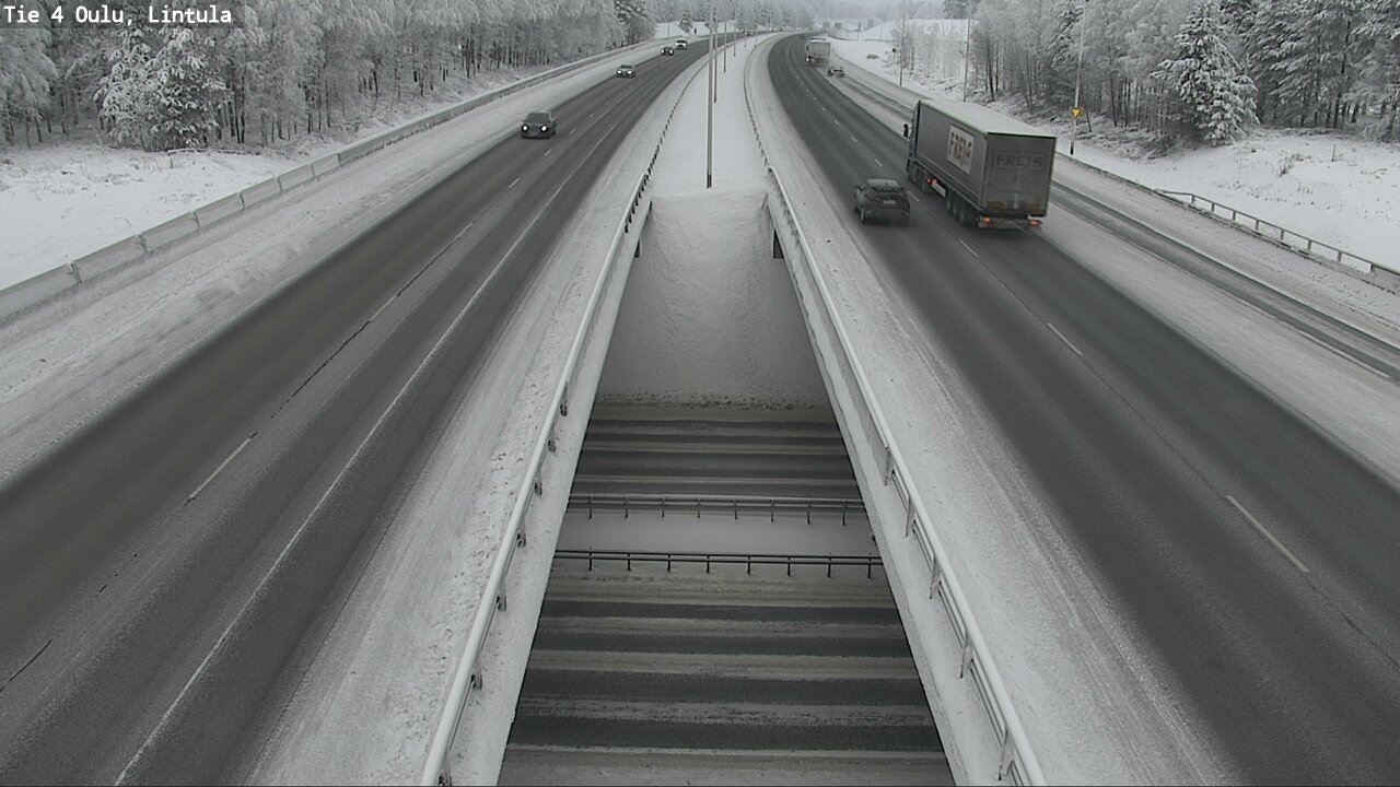 Weather Camera Image Väg 4 Uleåborg, Lintula, Oulu, Pohjois-Pohjanmaa