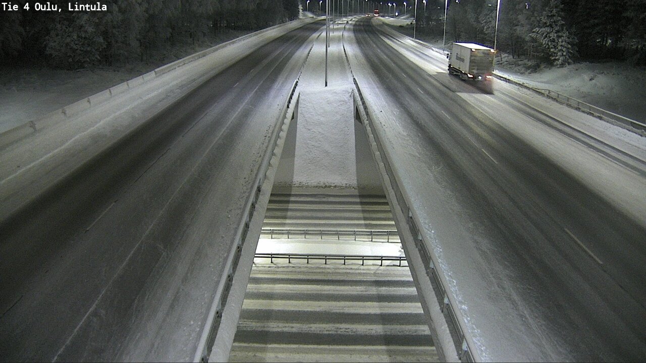 Weather Camera Image Väg 4 Uleåborg, Lintula, Oulu, Pohjois-Pohjanmaa
