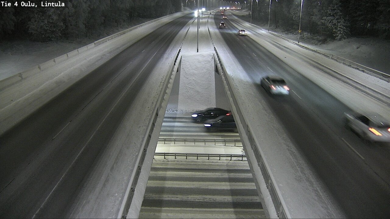 Weather Camera Image Väg 4 Uleåborg, Lintula, Oulu, Pohjois-Pohjanmaa
