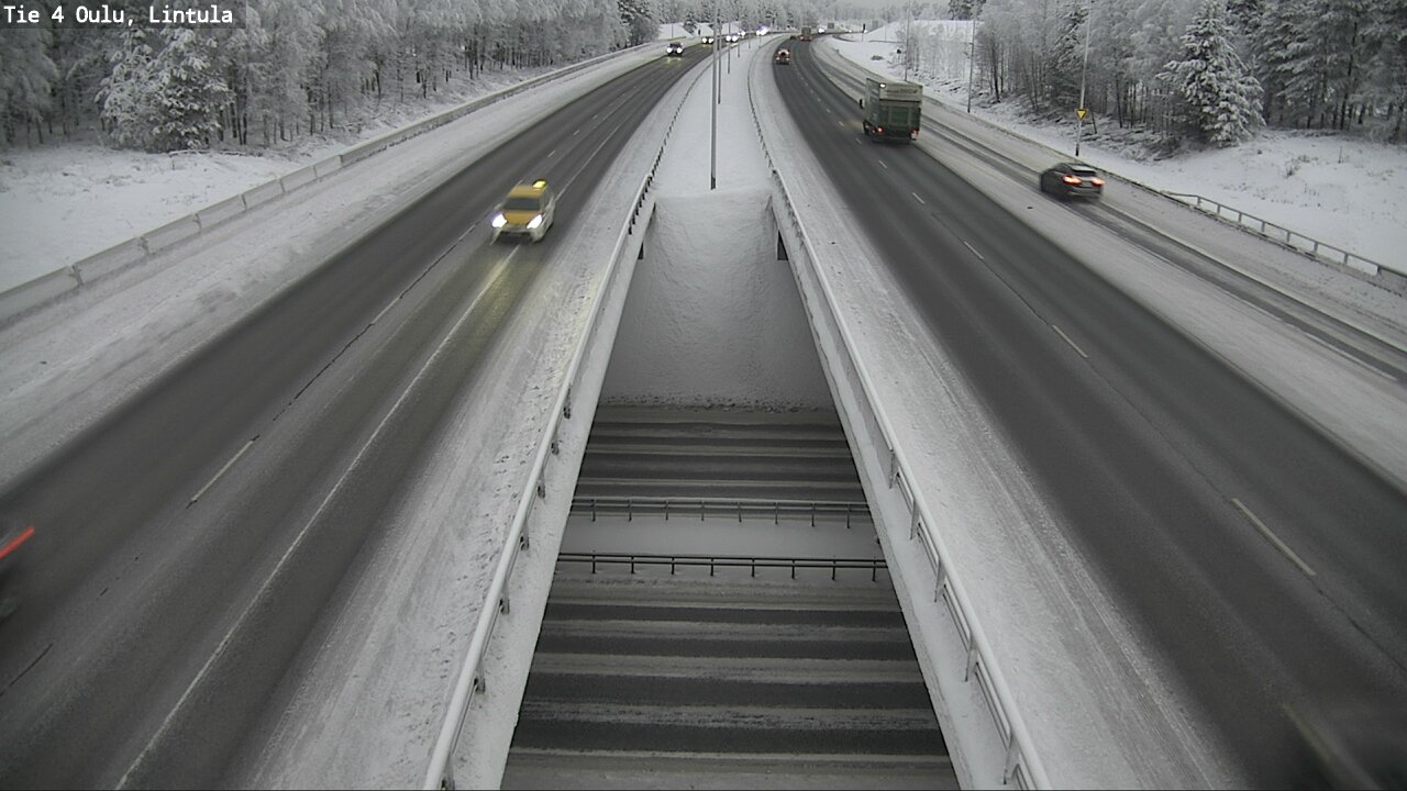 Weather Camera Image Väg 4 Uleåborg, Lintula, Oulu, Pohjois-Pohjanmaa