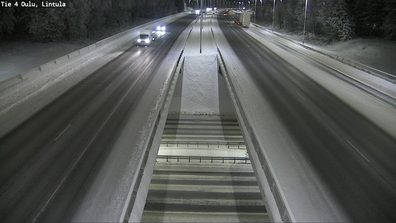 Weather Camera Image Väg 4 Uleåborg, Lintula, Oulu, Pohjois-Pohjanmaa