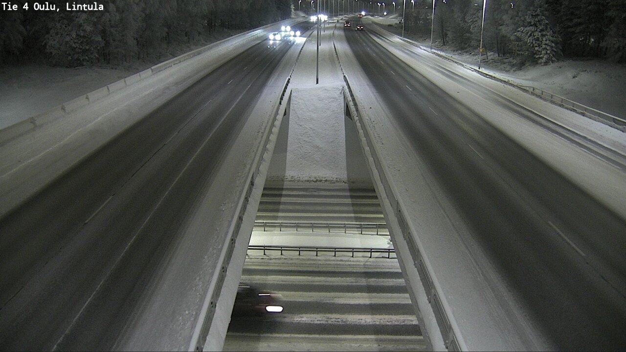 Weather Camera Image Väg 4 Uleåborg, Lintula, Oulu, Pohjois-Pohjanmaa