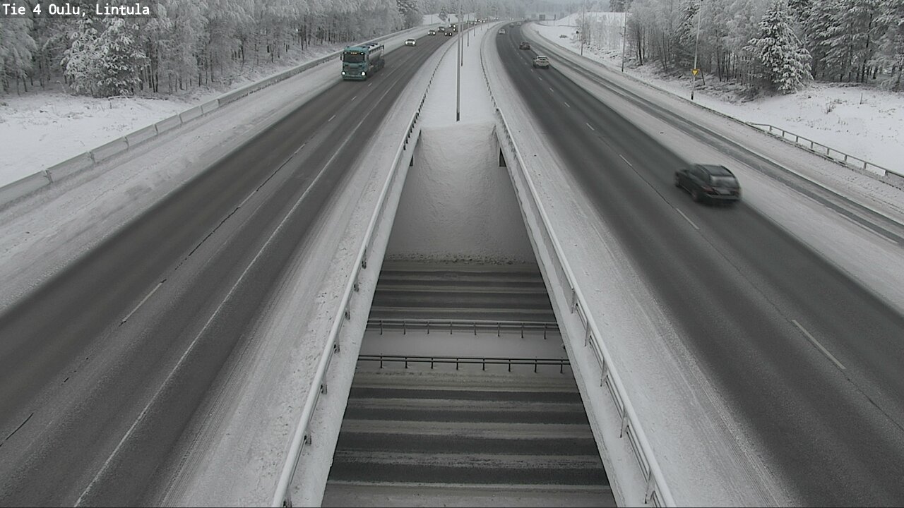 Weather Camera Image Väg 4 Uleåborg, Lintula, Oulu, Pohjois-Pohjanmaa