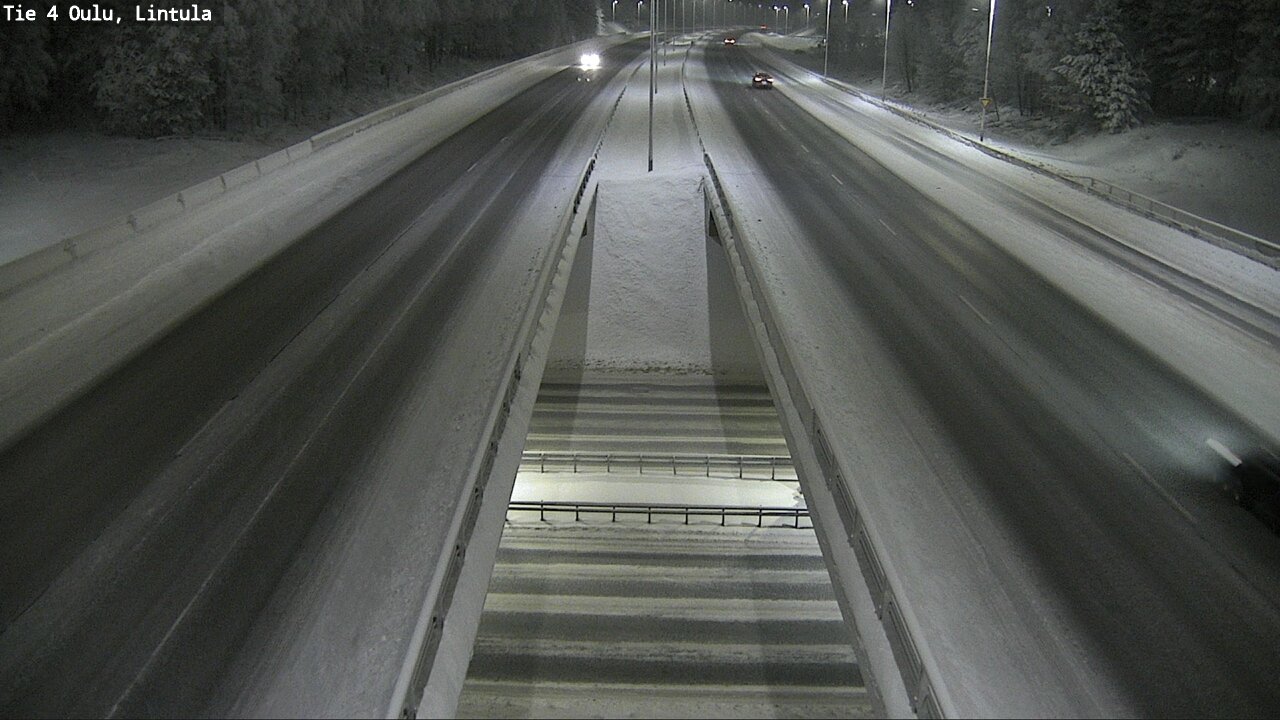 Weather Camera Image Väg 4 Uleåborg, Lintula, Oulu, Pohjois-Pohjanmaa