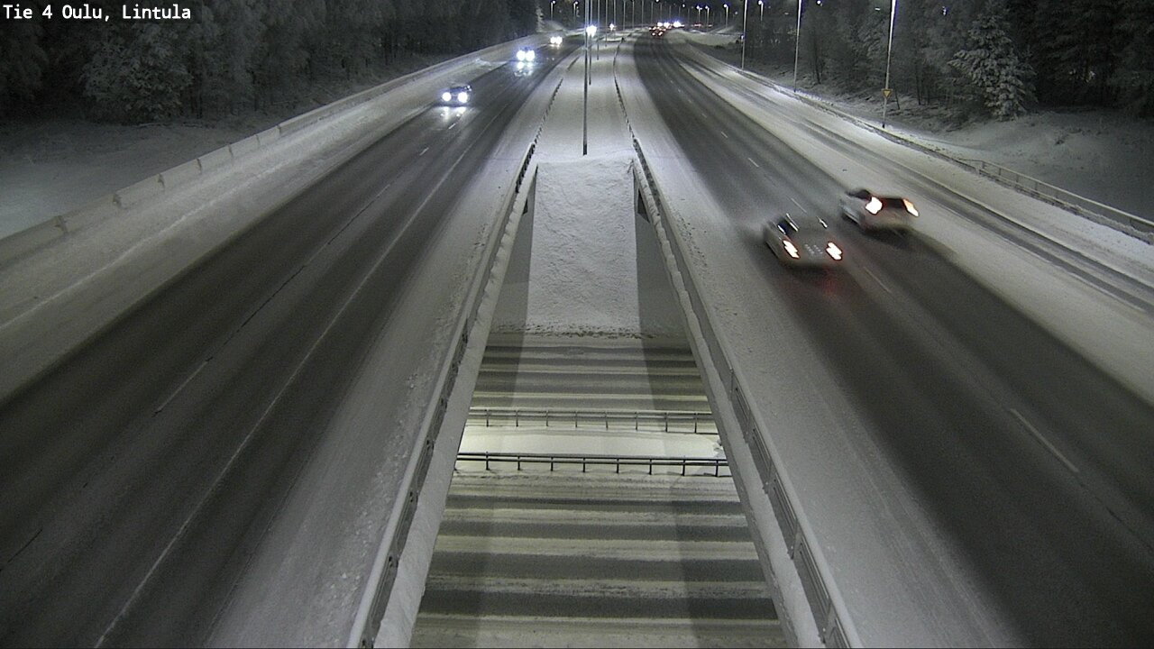 Weather Camera Image Väg 4 Uleåborg, Lintula, Oulu, Pohjois-Pohjanmaa