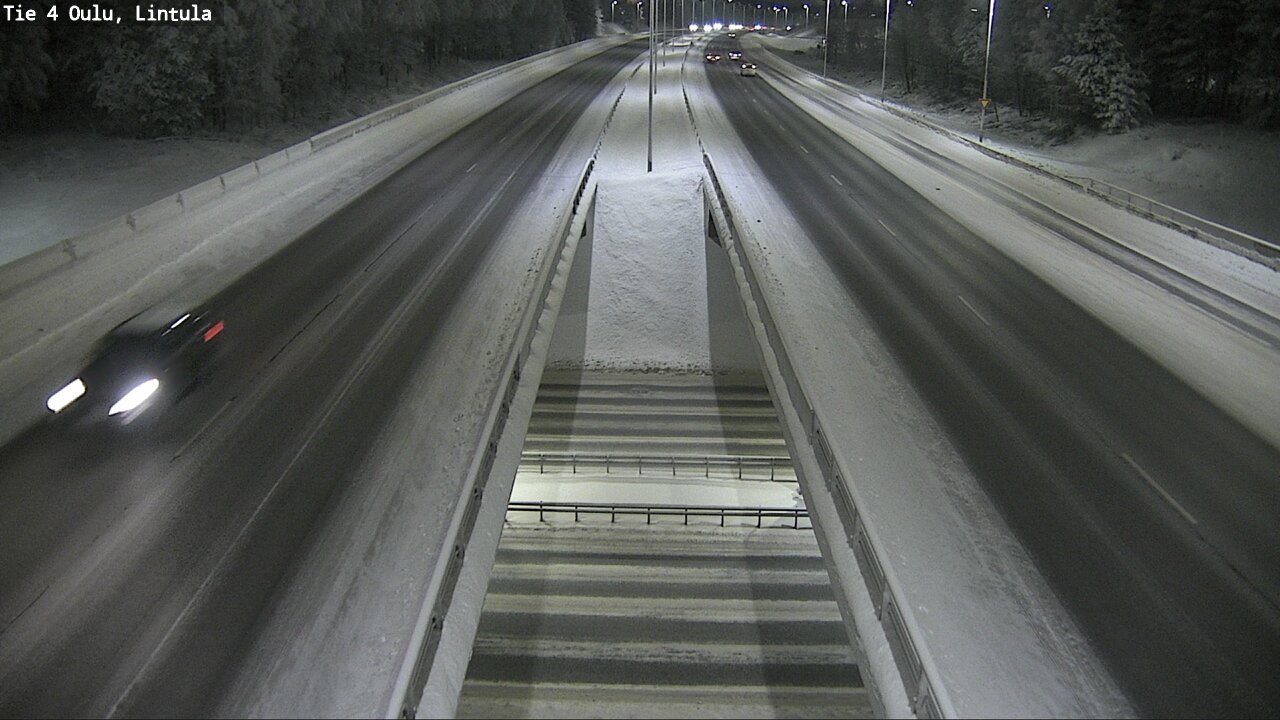 Weather Camera Image Väg 4 Uleåborg, Lintula, Oulu, Pohjois-Pohjanmaa