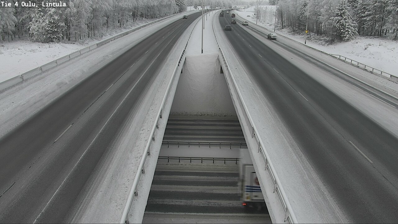 Weather Camera Image Väg 4 Uleåborg, Lintula, Oulu, Pohjois-Pohjanmaa