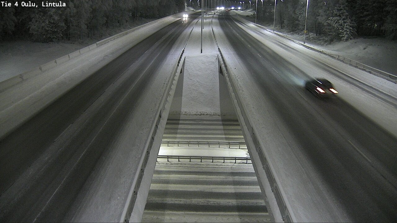 Weather Camera Image Väg 4 Uleåborg, Lintula, Oulu, Pohjois-Pohjanmaa