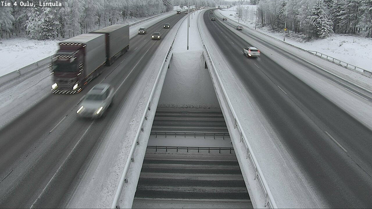 Weather Camera Image Väg 4 Uleåborg, Lintula, Oulu, Pohjois-Pohjanmaa