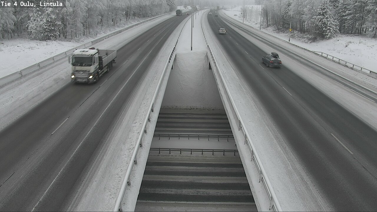 Weather Camera Image Väg 4 Uleåborg, Lintula, Oulu, Pohjois-Pohjanmaa