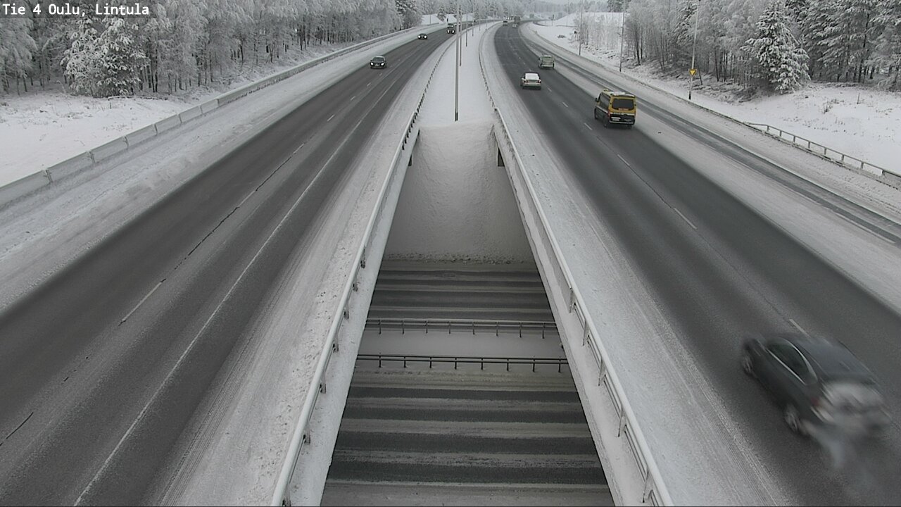 Weather Camera Image Väg 4 Uleåborg, Lintula, Oulu, Pohjois-Pohjanmaa
