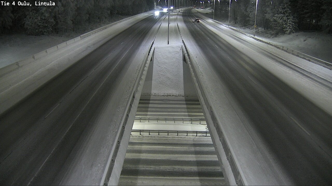 Weather Camera Image Väg 4 Uleåborg, Lintula, Oulu, Pohjois-Pohjanmaa