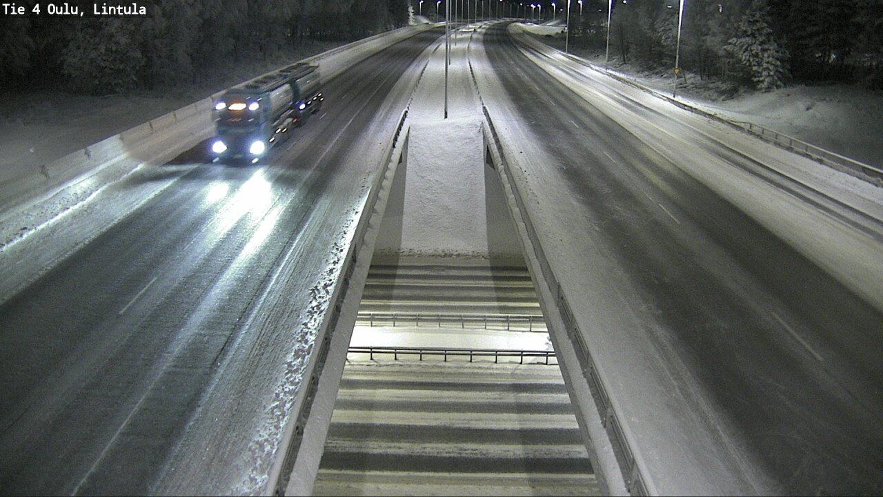 Weather Camera Image Väg 4 Uleåborg, Lintula, Oulu, Pohjois-Pohjanmaa