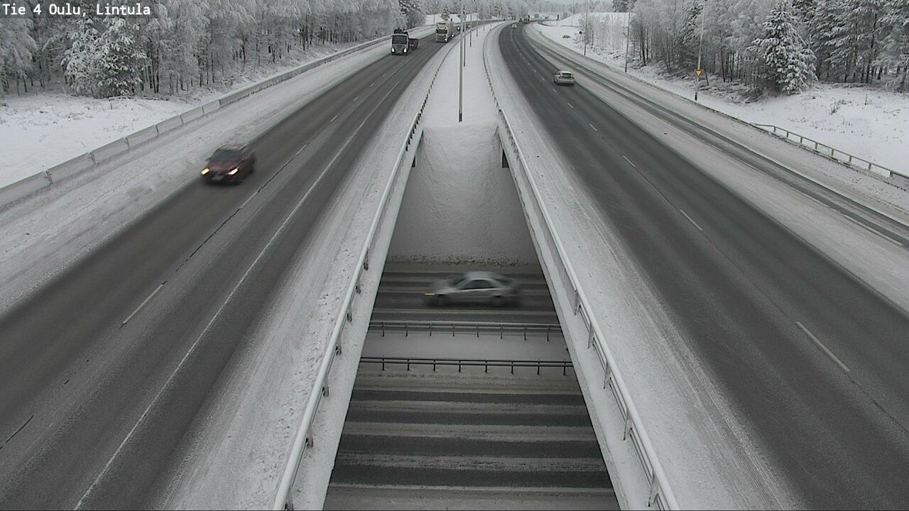 Weather Camera Image Väg 4 Uleåborg, Lintula, Oulu, Pohjois-Pohjanmaa