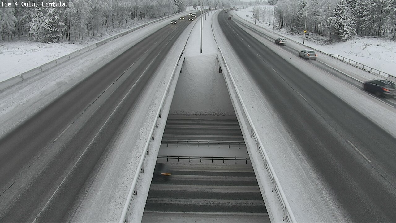 Weather Camera Image Väg 4 Uleåborg, Lintula, Oulu, Pohjois-Pohjanmaa