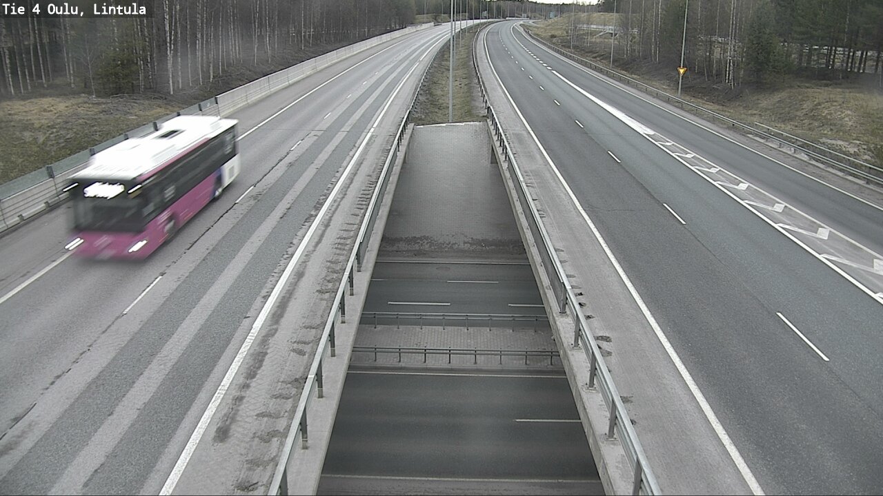Weather Camera Image Väg 4 Uleåborg, Lintula, Oulu, Pohjois-Pohjanmaa