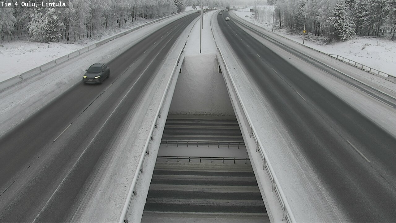 Weather Camera Image Väg 4 Uleåborg, Lintula, Oulu, Pohjois-Pohjanmaa