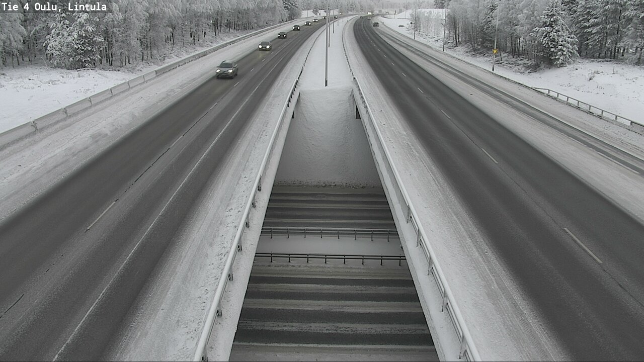 Weather Camera Image Väg 4 Uleåborg, Lintula, Oulu, Pohjois-Pohjanmaa