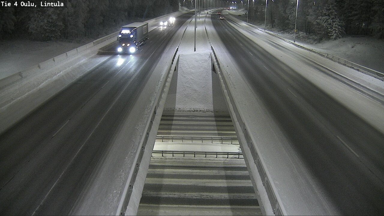 Weather Camera Image Väg 4 Uleåborg, Lintula, Oulu, Pohjois-Pohjanmaa
