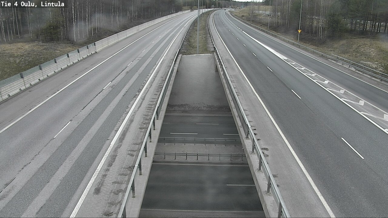 Weather Camera Image Väg 4 Uleåborg, Lintula, Oulu, Pohjois-Pohjanmaa
