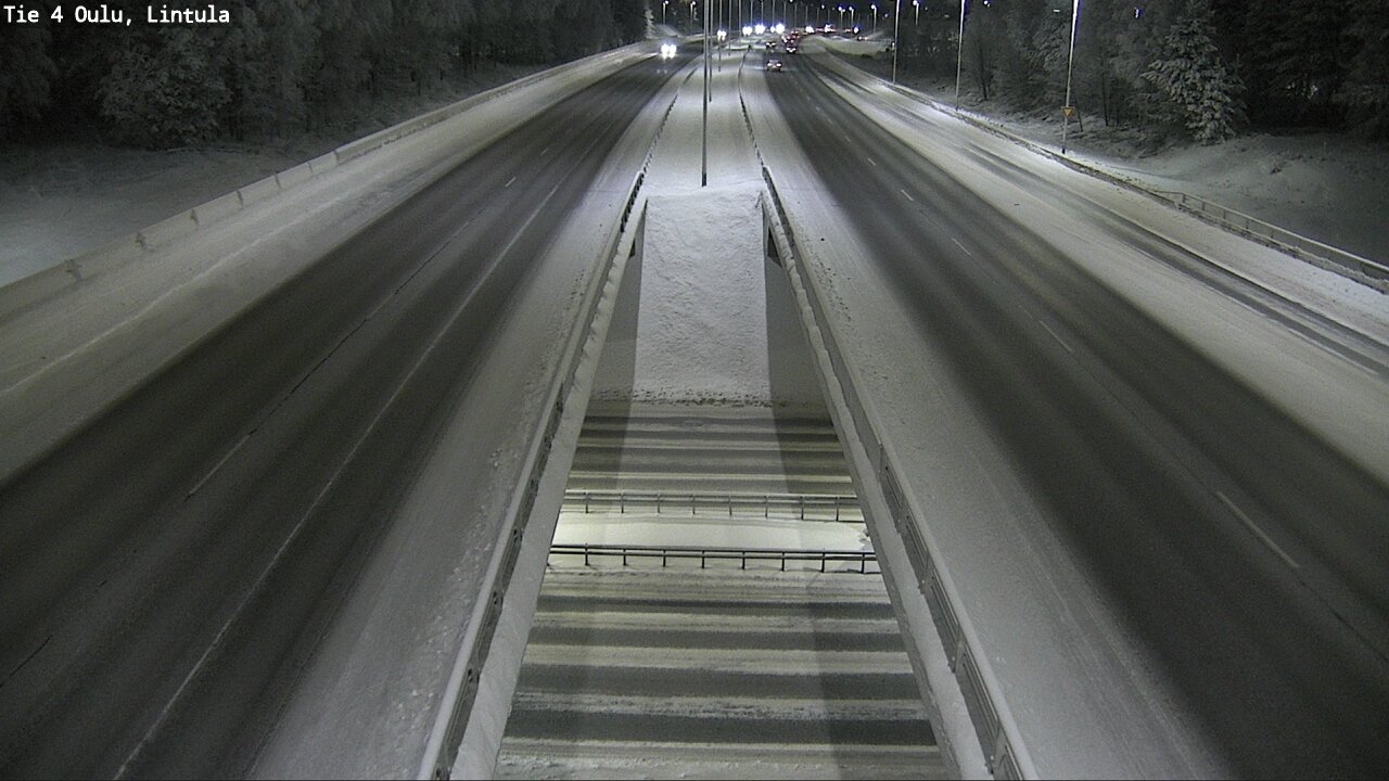 Weather Camera Image Väg 4 Uleåborg, Lintula, Oulu, Pohjois-Pohjanmaa