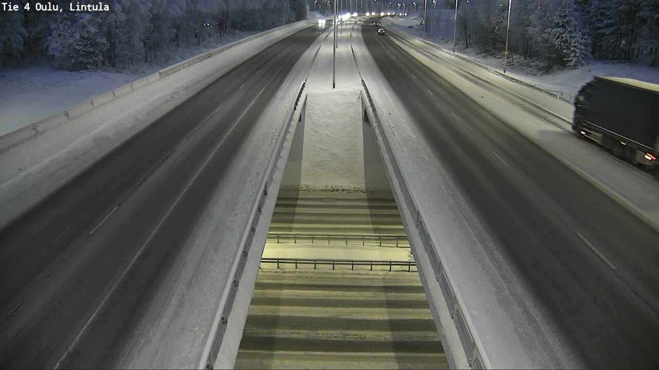 Weather Camera Image Väg 4 Uleåborg, Lintula, Oulu, Pohjois-Pohjanmaa