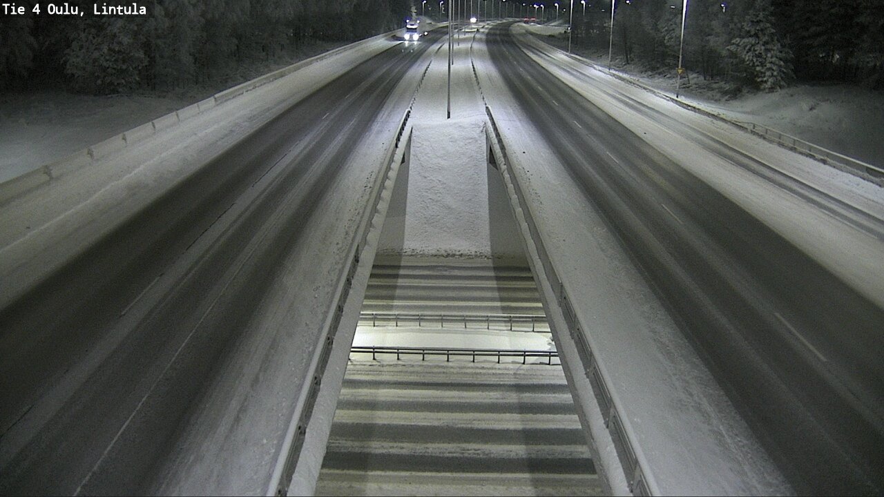 Weather Camera Image Väg 4 Uleåborg, Lintula, Oulu, Pohjois-Pohjanmaa