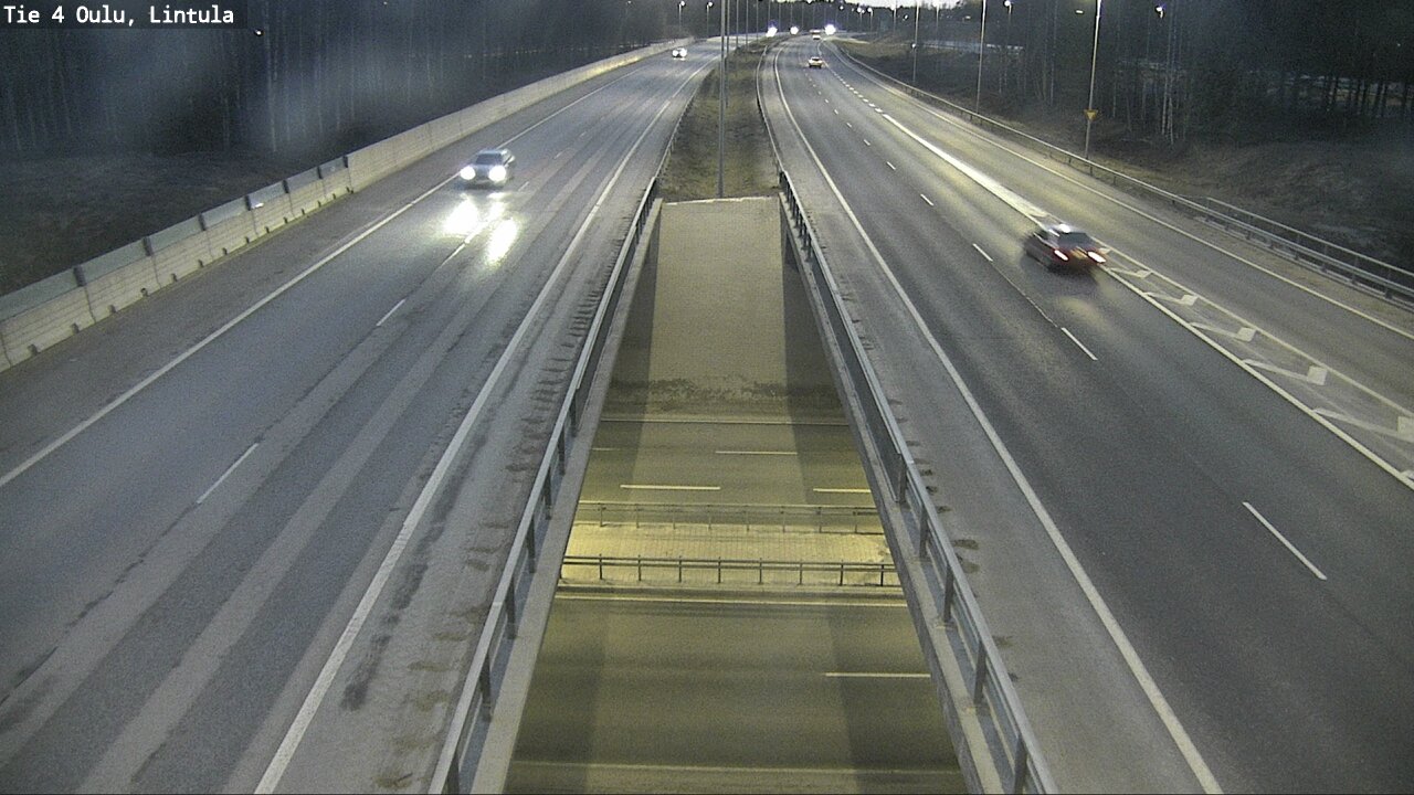 Weather Camera Image Väg 4 Uleåborg, Lintula, Oulu, Pohjois-Pohjanmaa