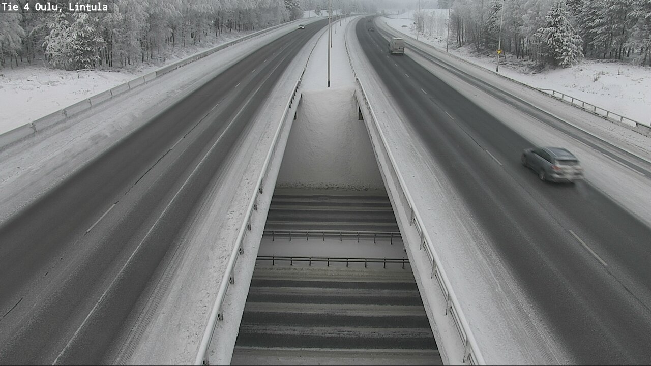 Weather Camera Image Väg 4 Uleåborg, Lintula, Oulu, Pohjois-Pohjanmaa