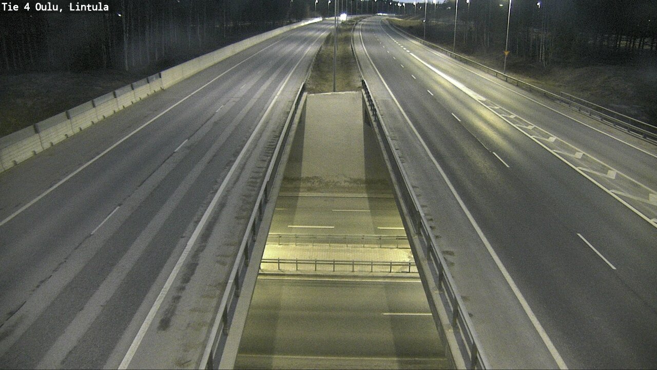 Weather Camera Image Väg 4 Uleåborg, Lintula, Oulu, Pohjois-Pohjanmaa
