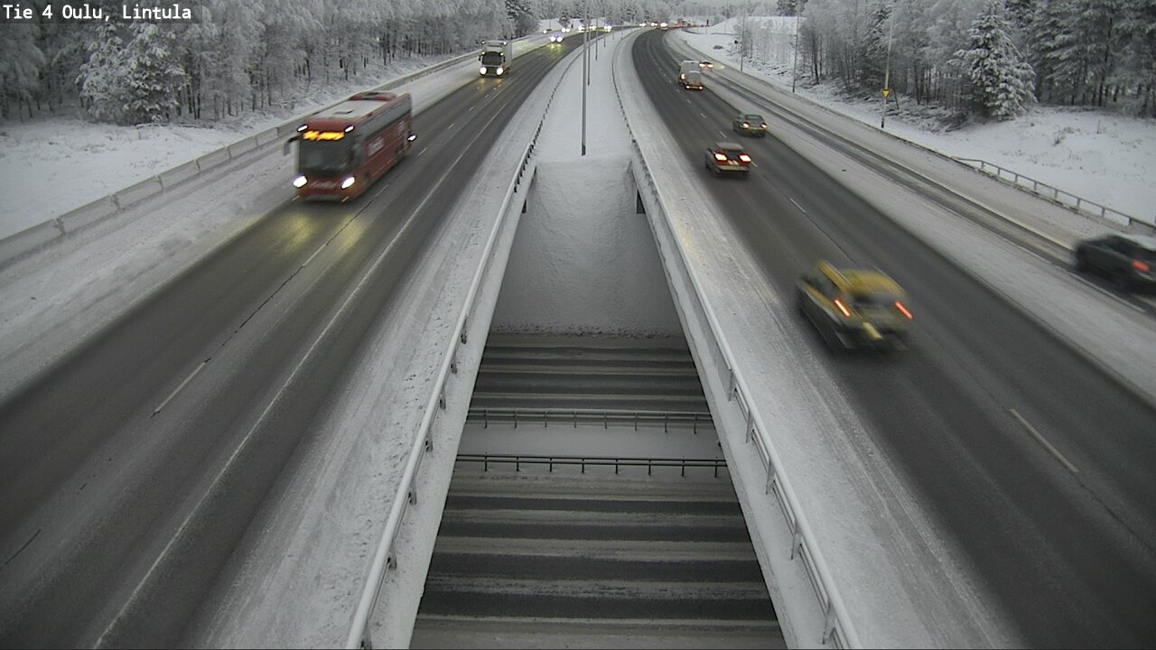 Weather Camera Image Väg 4 Uleåborg, Lintula, Oulu, Pohjois-Pohjanmaa