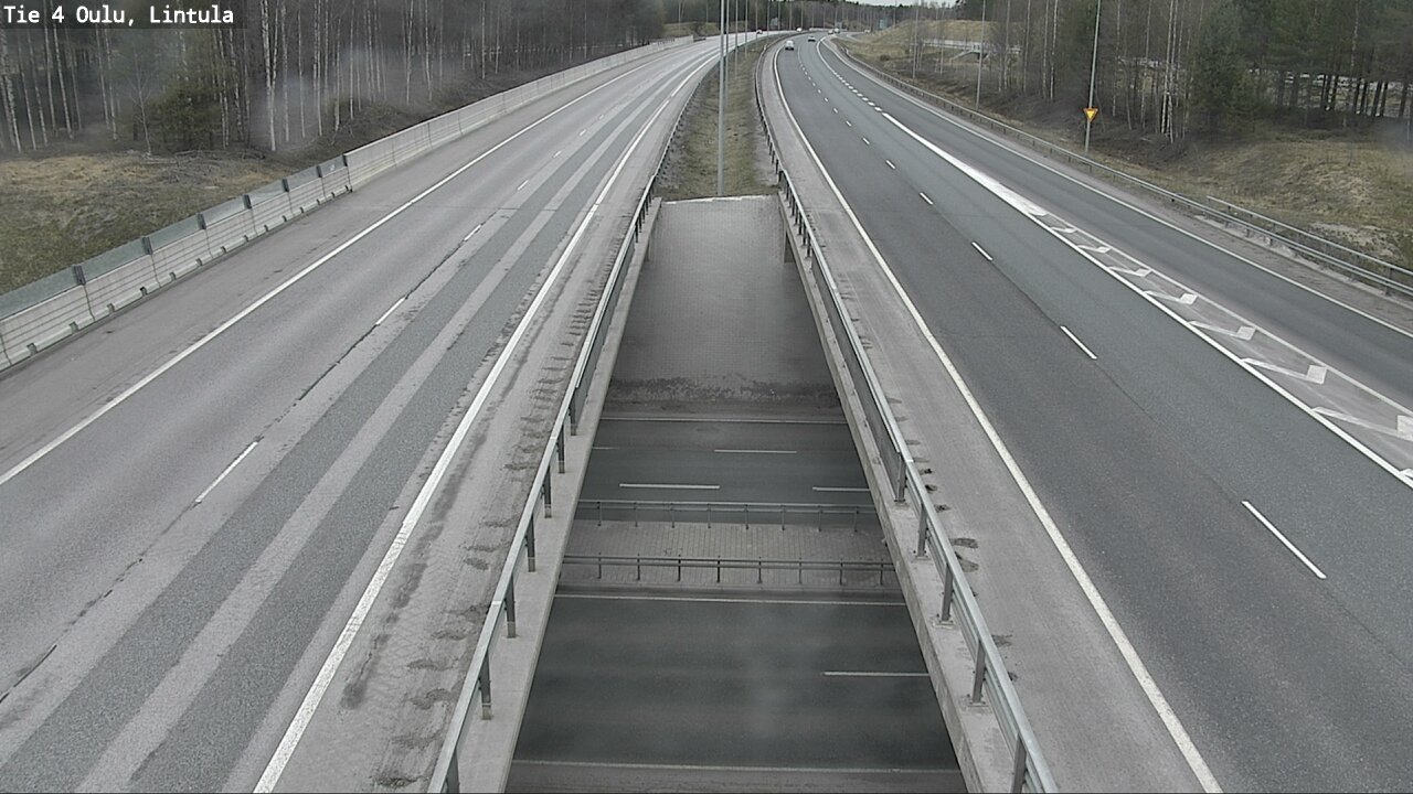 Weather Camera Image Väg 4 Uleåborg, Lintula, Oulu, Pohjois-Pohjanmaa