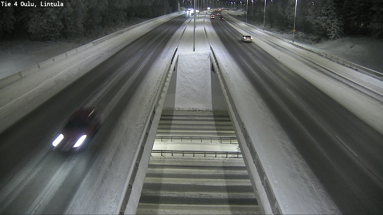 Weather Camera Image Väg 4 Uleåborg, Lintula, Oulu, Pohjois-Pohjanmaa