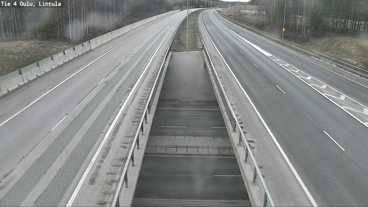 Weather Camera Image Väg 4 Uleåborg, Lintula, Oulu, Pohjois-Pohjanmaa