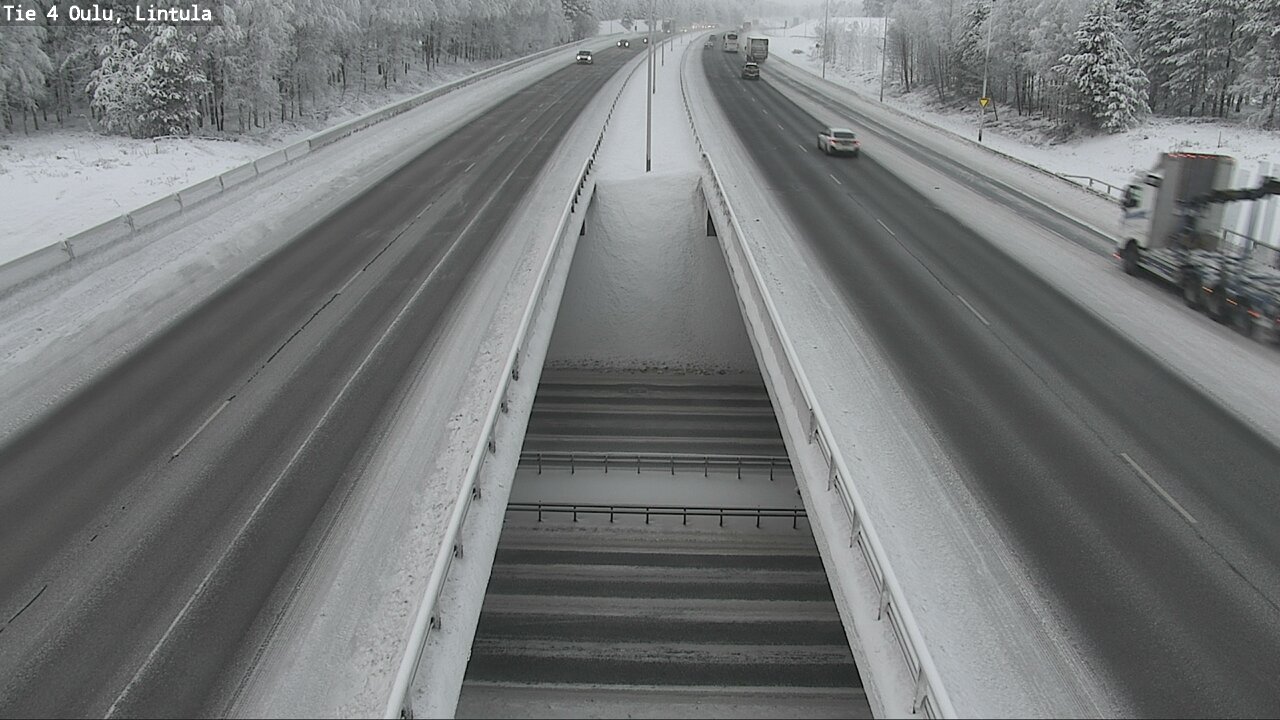 Weather Camera Image Väg 4 Uleåborg, Lintula, Oulu, Pohjois-Pohjanmaa