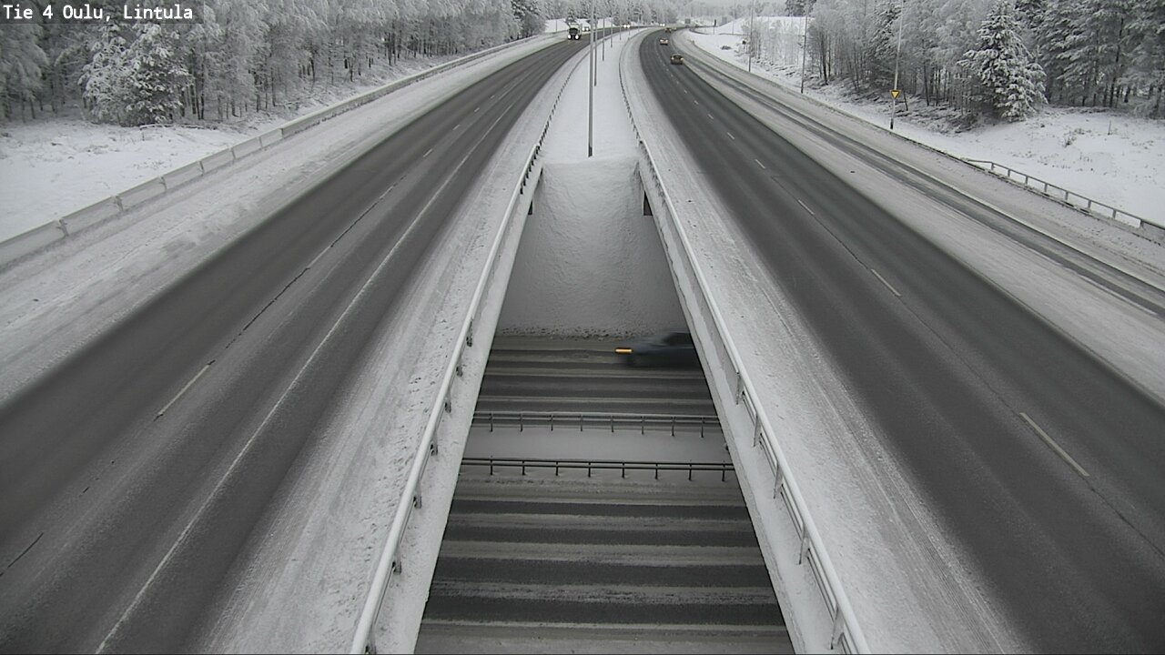 Weather Camera Image Väg 4 Uleåborg, Lintula, Oulu, Pohjois-Pohjanmaa