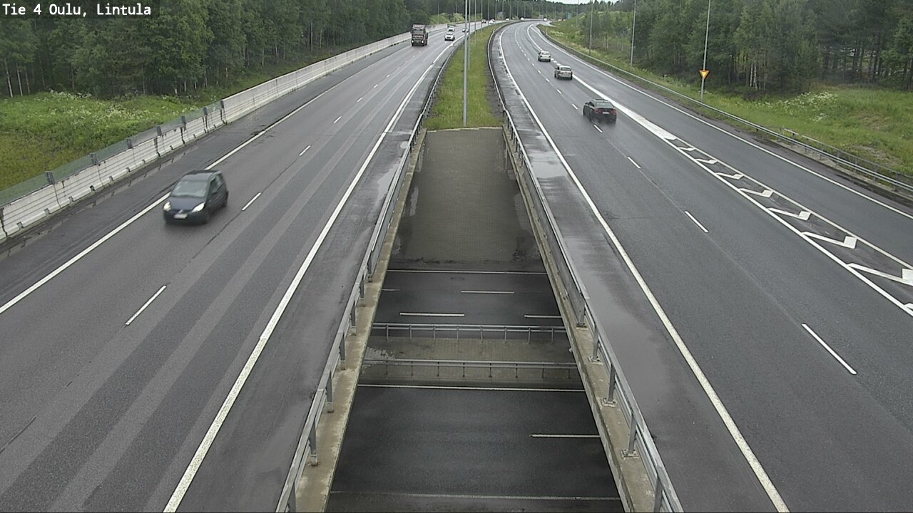 Weather Camera Image Väg 4 Uleåborg, Lintula, Oulu, Pohjois-Pohjanmaa