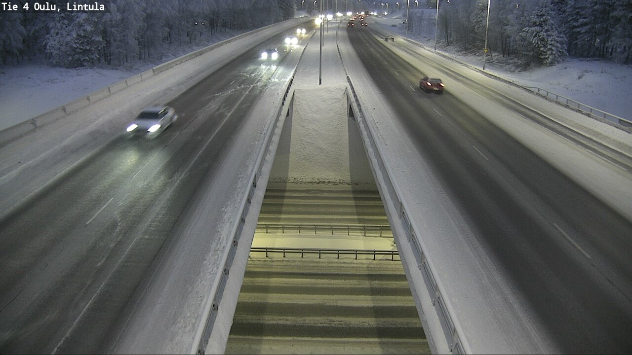 Weather Camera Image Väg 4 Uleåborg, Lintula, Oulu, Pohjois-Pohjanmaa