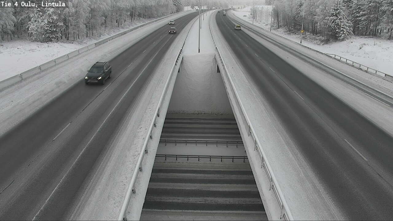 Weather Camera Image Väg 4 Uleåborg, Lintula, Oulu, Pohjois-Pohjanmaa