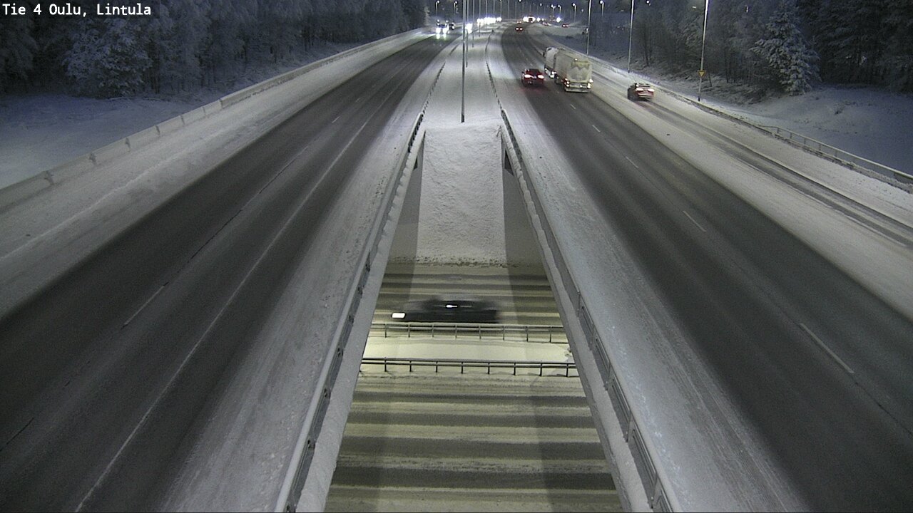 Weather Camera Image Väg 4 Uleåborg, Lintula, Oulu, Pohjois-Pohjanmaa