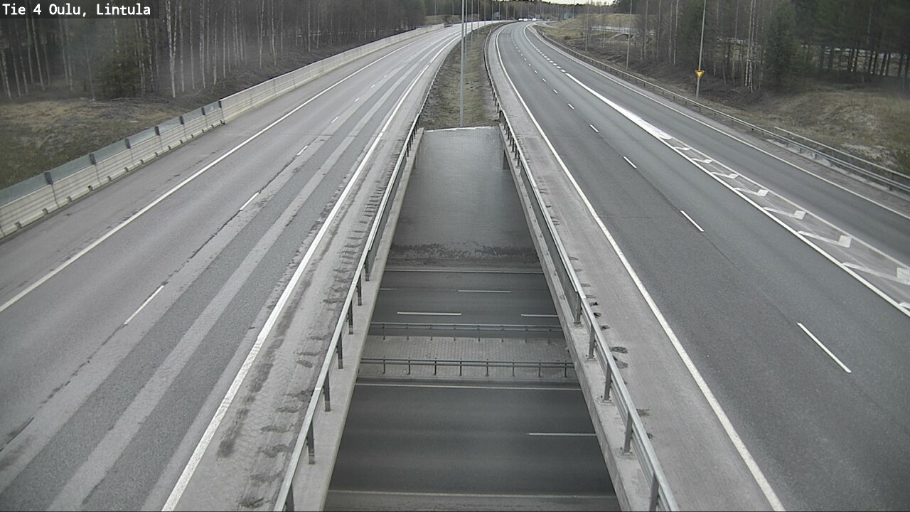 Weather Camera Image Väg 4 Uleåborg, Lintula, Oulu, Pohjois-Pohjanmaa