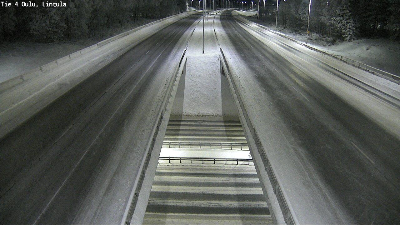Weather Camera Image Väg 4 Uleåborg, Lintula, Oulu, Pohjois-Pohjanmaa