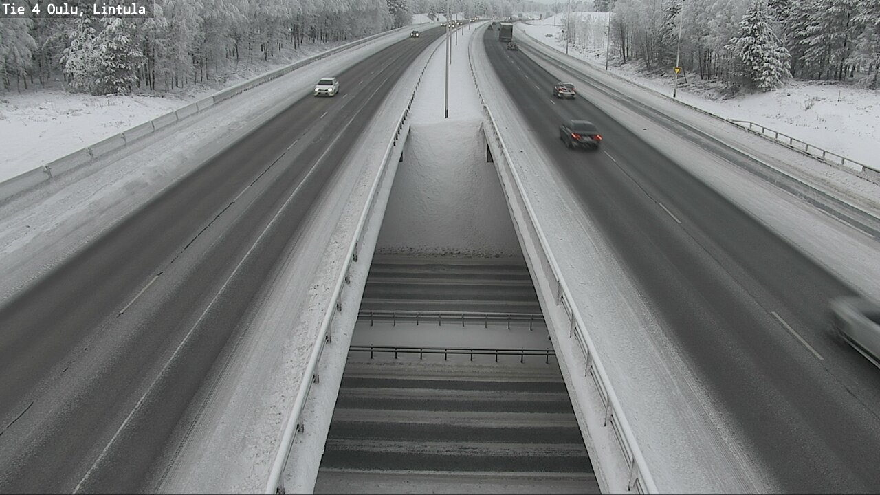 Weather Camera Image Väg 4 Uleåborg, Lintula, Oulu, Pohjois-Pohjanmaa