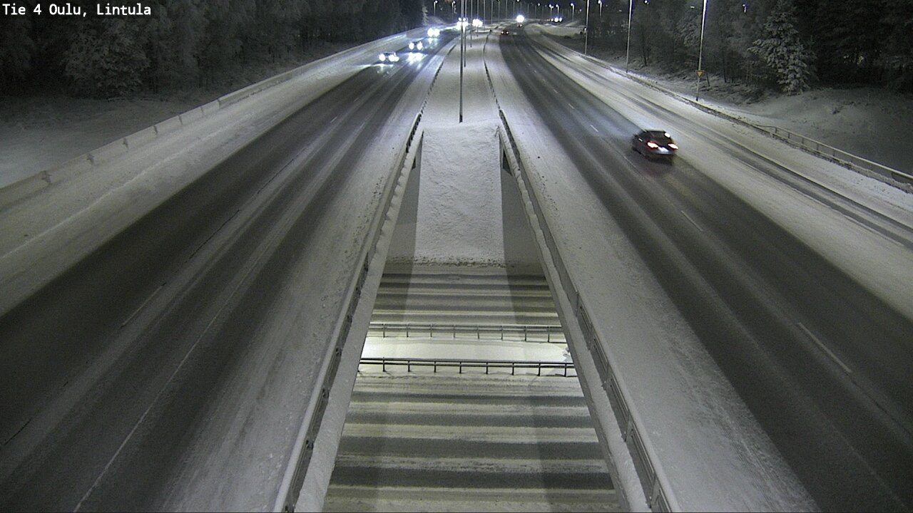 Weather Camera Image Väg 4 Uleåborg, Lintula, Oulu, Pohjois-Pohjanmaa