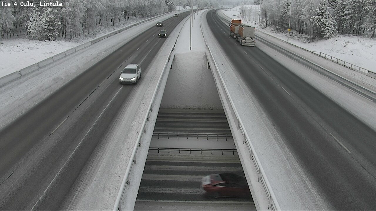Weather Camera Image Väg 4 Uleåborg, Lintula, Oulu, Pohjois-Pohjanmaa