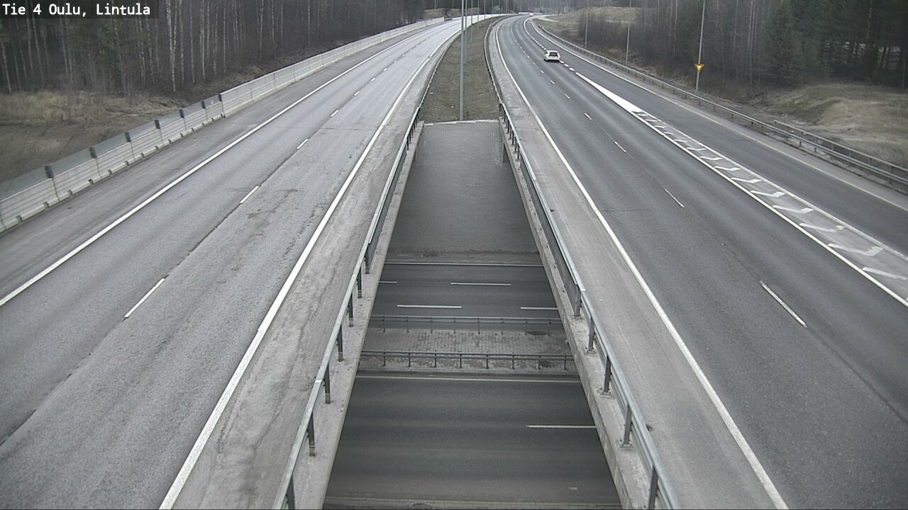 Weather Camera Image Väg 4 Uleåborg, Lintula, Oulu, Pohjois-Pohjanmaa