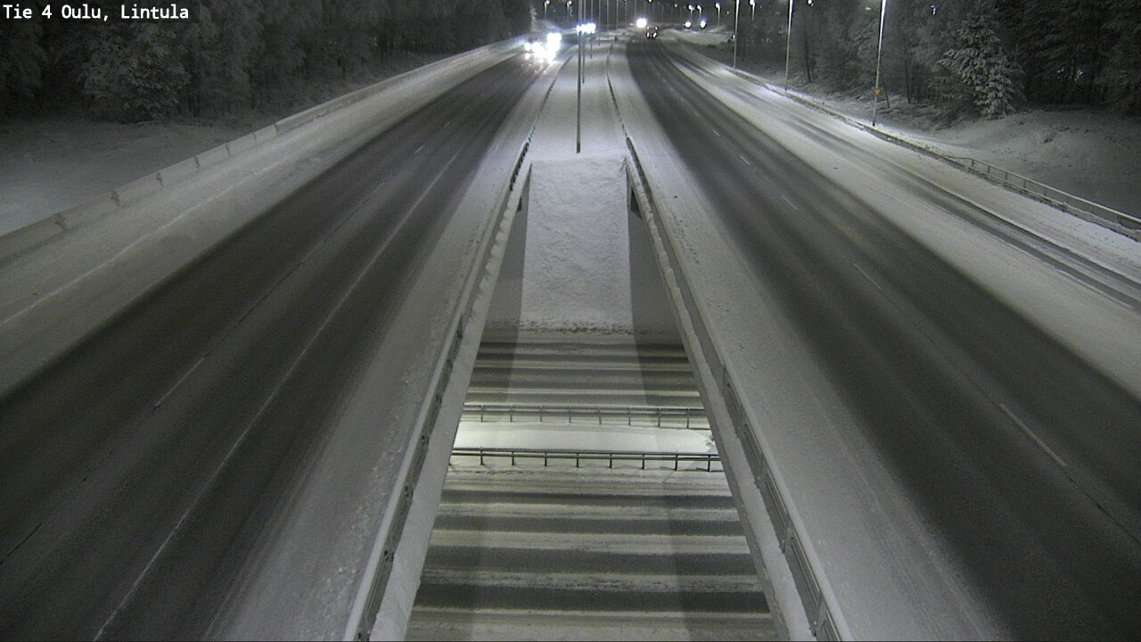 Weather Camera Image Väg 4 Uleåborg, Lintula, Oulu, Pohjois-Pohjanmaa